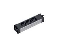 Bachmann 906.1075 Bloc multiprise sans interrupteur aluminium, noir contact de protection-3