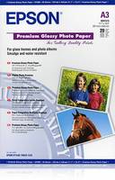 EPSON S041315 brillant photo papier inkjet 255g/m2 A3 20 feuilles pack de 1-3