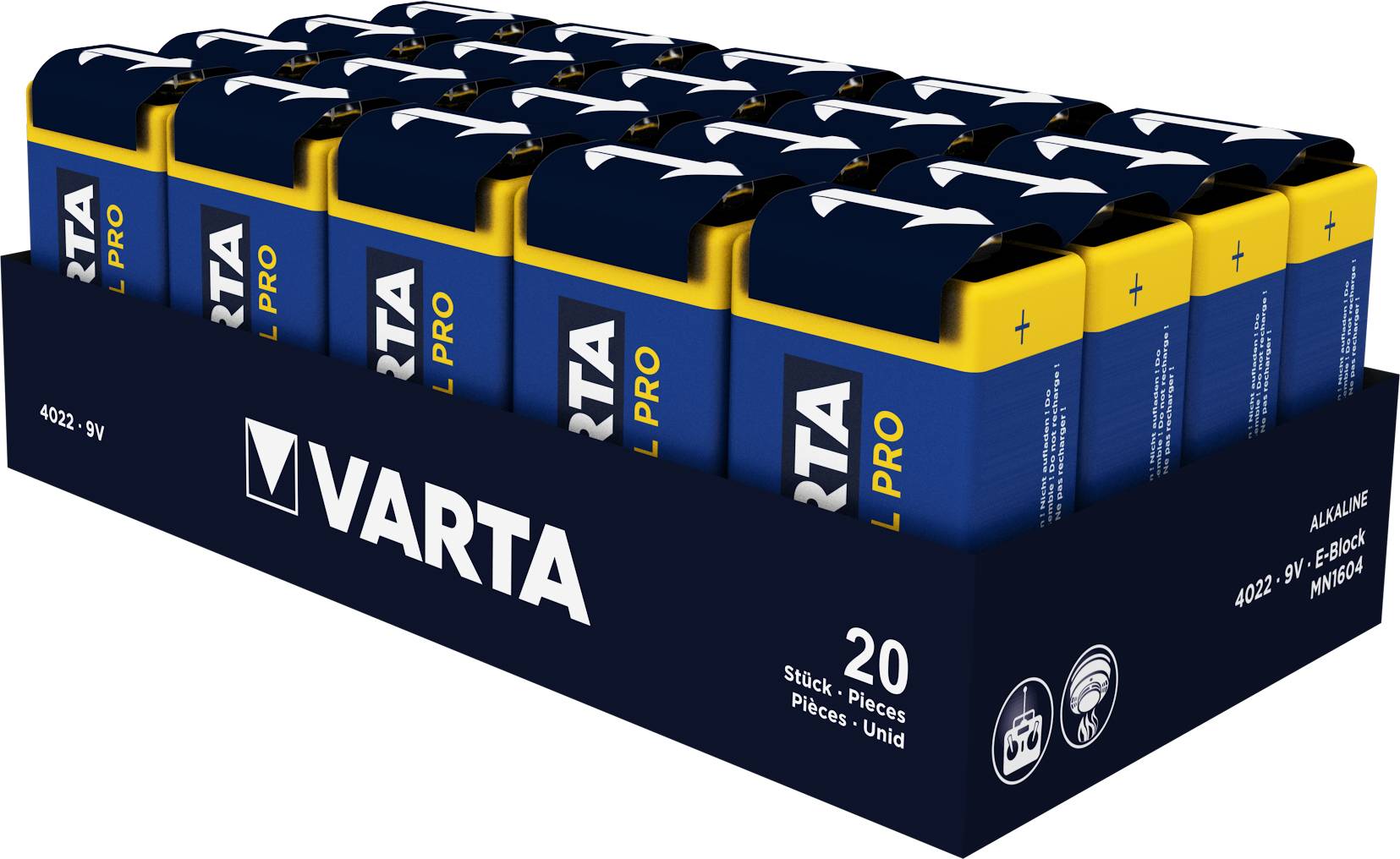 Pile Varta Industrielle 9v Longue Durée, Usage Professionnel - Varta-1