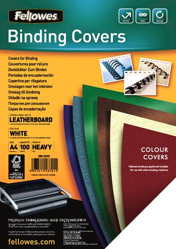 FELLOWES delta couvertures a4 blanc x 100-1