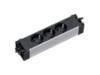 Bachmann 336.067 Bloc multiprise sans interrupteur aluminium, rouge fiche mâle Wieland