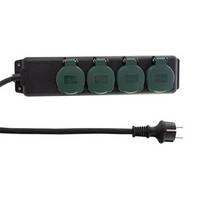 Multiprise REV 0512468555 x4 vert, noir contact de protection 1 pc(s)-2