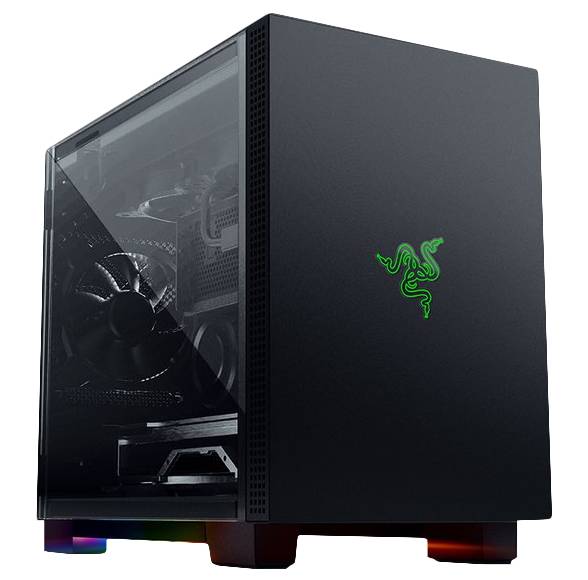 Razer Tomahawk, Midi Tower, PC, Noir, Mini-DTX, Mini-ITX, SPCC, Acier, Verre trempé, Gaming-3