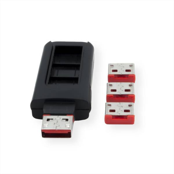 EXSYS EX-1112-R - USB Lock - 4x bloqueur de port, 1 clé