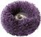 Un tampon de polissage violet avec un noyau métallique, formé en cercle, principalement utilisé pour les travaux de polissage ou de meulage.