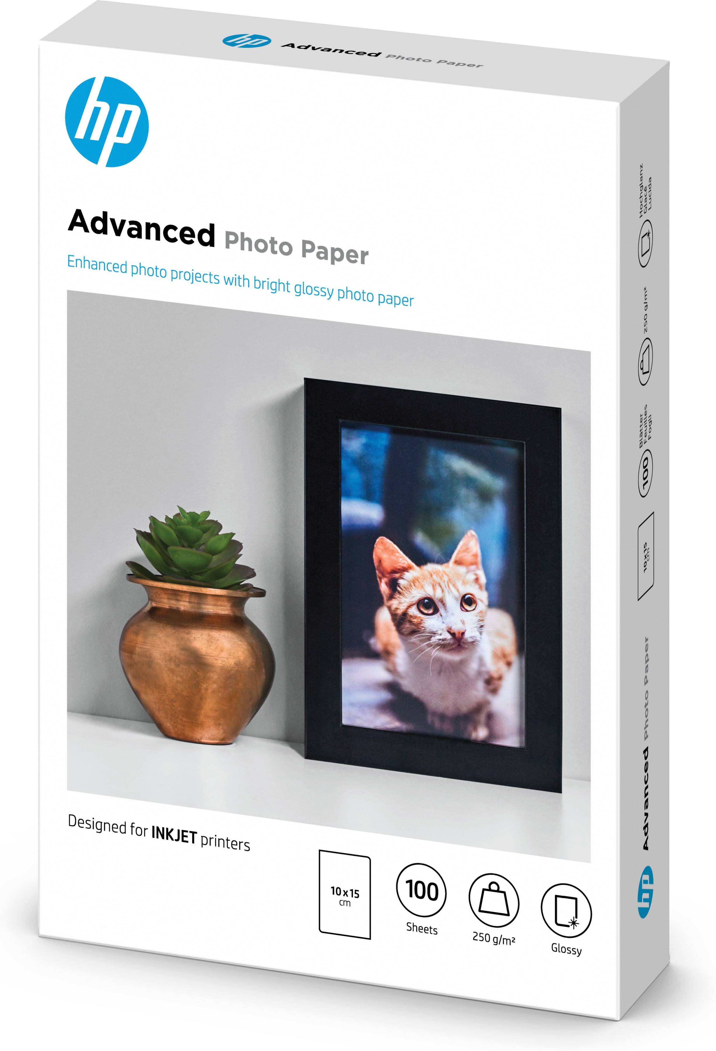 Papier photo HP Advanced glacé brillant 10 x 15 cm 250 g - 100 feuilles-3