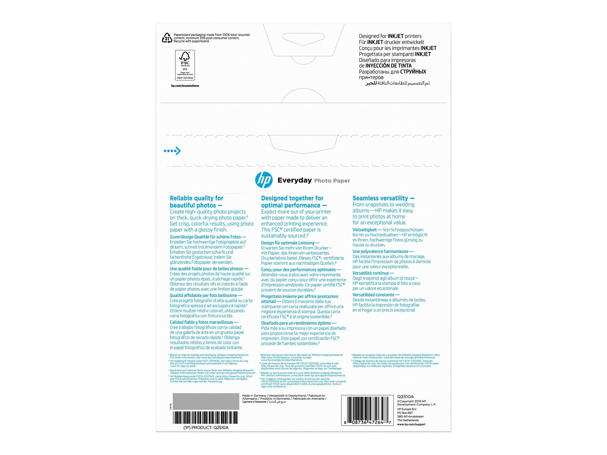 HP original Q2510A Semi-glossy photo paper Ink cartridge 200g/m2 A4 100 sheets 1-pack-2