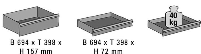 Servante d'outillage, de matériel et de montage Hazet 179XL-8 1 pc(s) Hazet 179XL-8 1 pc(s)-2