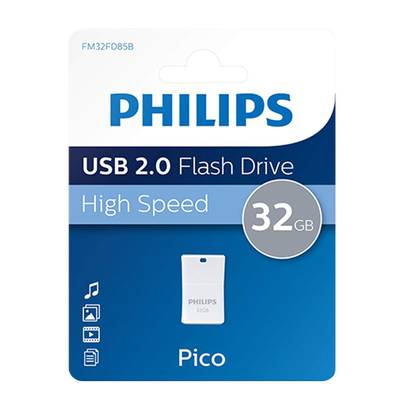 Philips PICO Clé USB  32 GB gris FM32FD85B/00 USB 2.0