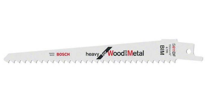 Lames de scie sabre S 611 DF Heavy for Wood and Metal - BOSCH - 2608656258-0