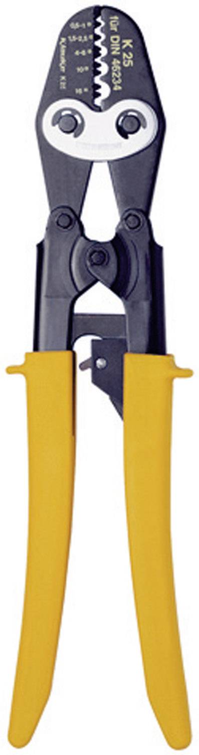 Klauke K25 K25 Pince à sertir pour cosses tubulaires, pour connecteur tubulaire, pour cosses serties 0.5 à 16 mm²