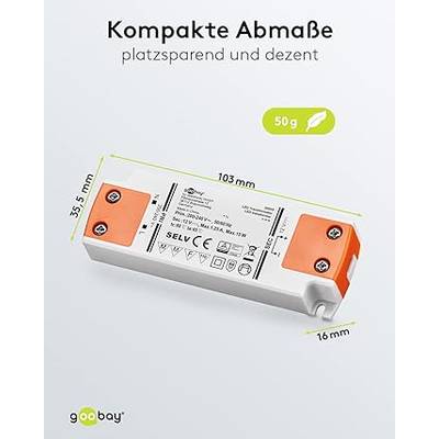 Transformateur LED 12 V / 15 W 12 V DC pour LED jusqu'à 15 W de charge totale-7