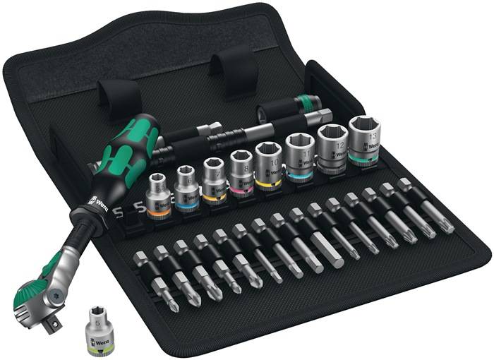 Jeu de clés à douille Wera 8100 SA Zyklop Speed métrique 1/4" (6.3 mm) 28 pièces 05004016001