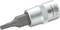 Gros plan d'un embout Torx en argent portant l'inscription « TOOLCRAFT T10 CR-V ».