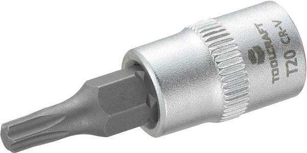 Douille-embout TORX® intérieur T 20 Longueur: 37 mm TOOLCRAFT 816082 Propulseur: 1/4" (6.3 mm) 1 pc(s)