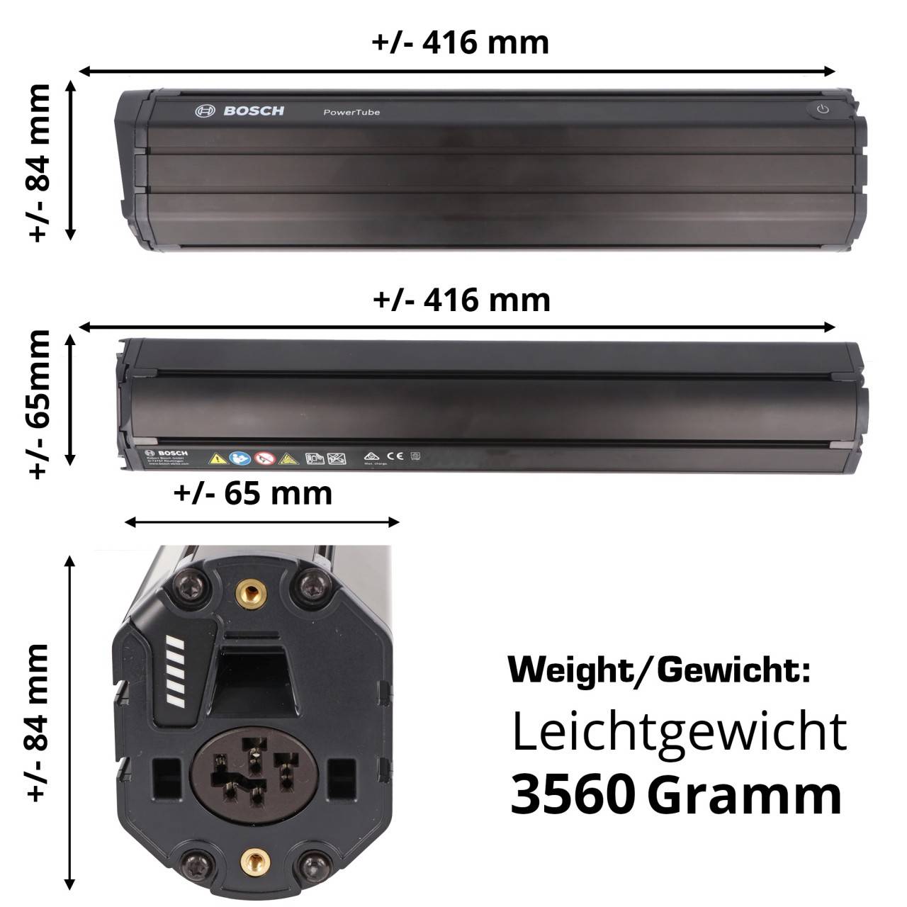 Batterie Vélo BOSCH PowerTube 625 vertical 36V 625 Wh-2