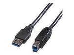 Câble USB 3.2 Gen 1 ROLINE, type A-B, noir, 1,8 m