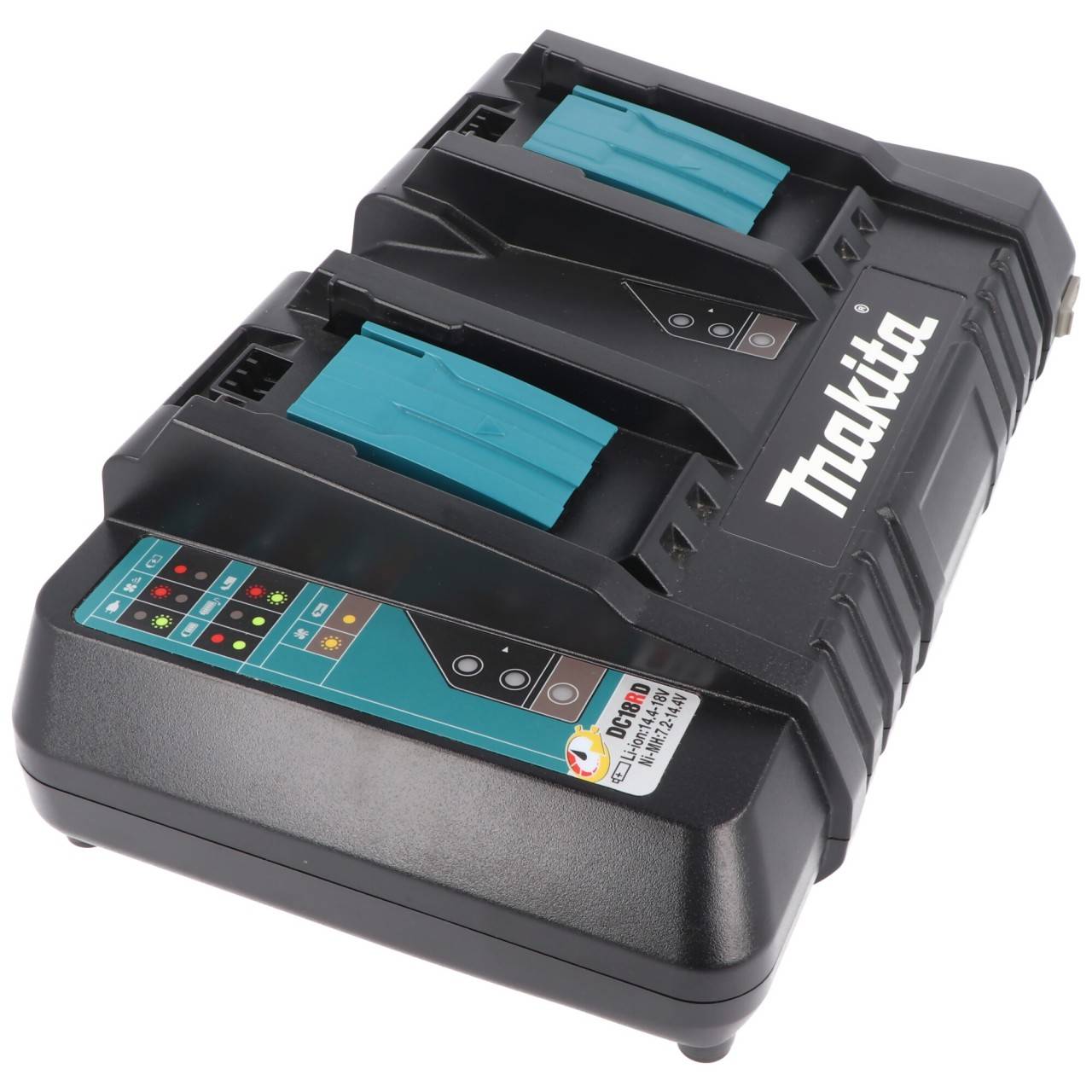 Makita Power Source Kit Li 18V avec 2x batterie BL1860B 6,0Ah + double chargeur DC18RD 199484-8-7