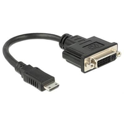 Adaptateur HDMI, DVI Delock 65564 [1x HDMI mâle C mini - 1x DVI femelle  24+5 pôles] 20.00 cm noir - Conrad Electronic France