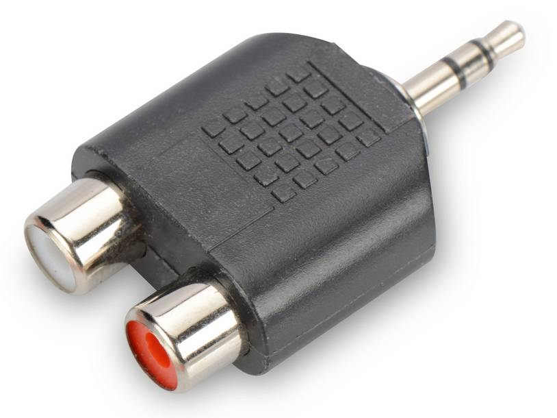 ednet 84547 Jack / Cinch-RCA audio Adaptateur Y [1x Jack mâle 3.5 mm - 2x Cinch-RCA femelle] noir-3
