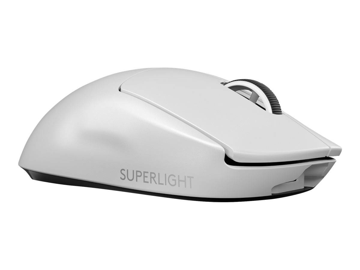 Logitech G Pro X Superlight Wireless Gaming, Droitier, RF sans fil, 25600 DPI, 1 ms, Blanc-2