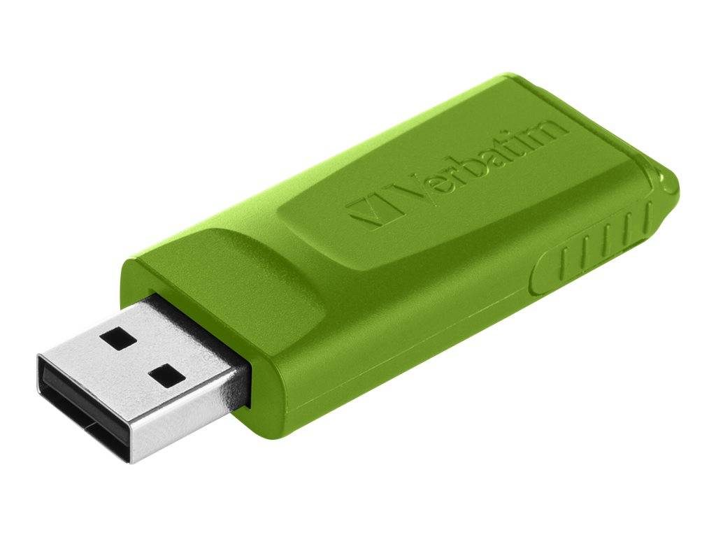 Verbatim Clé USB 2.0 16 Go, Curseur, Rouge-Bleu-Vert, Multipack (R) 10 Mo/s, (W) 4 Mo/s, Retail-Blister (3-Pack)-4