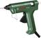 Pistolet à colle thermique Bosch PKP 18 E en vert avec poignée noire. Adapté pour un collage précis de différents matériaux.