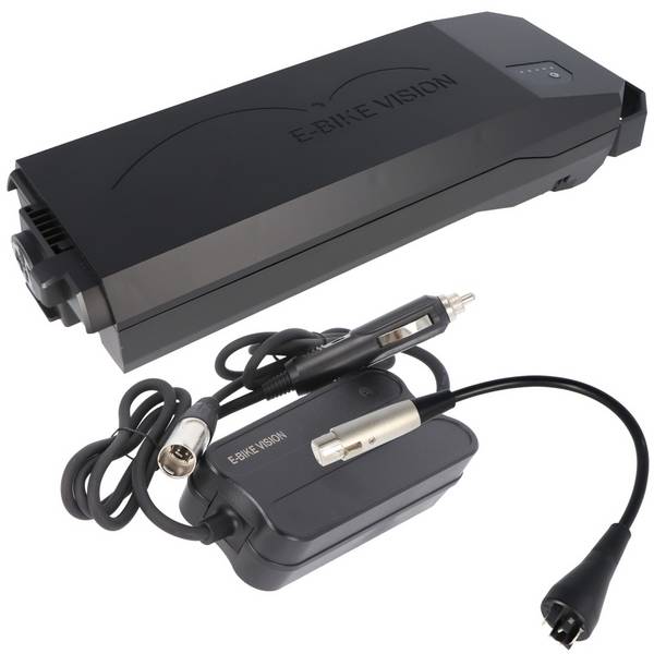 Porte-bagages Power Pack e-bike batterie lite avec chargeur de voiture parfaitement adapté au système d'entraînement...