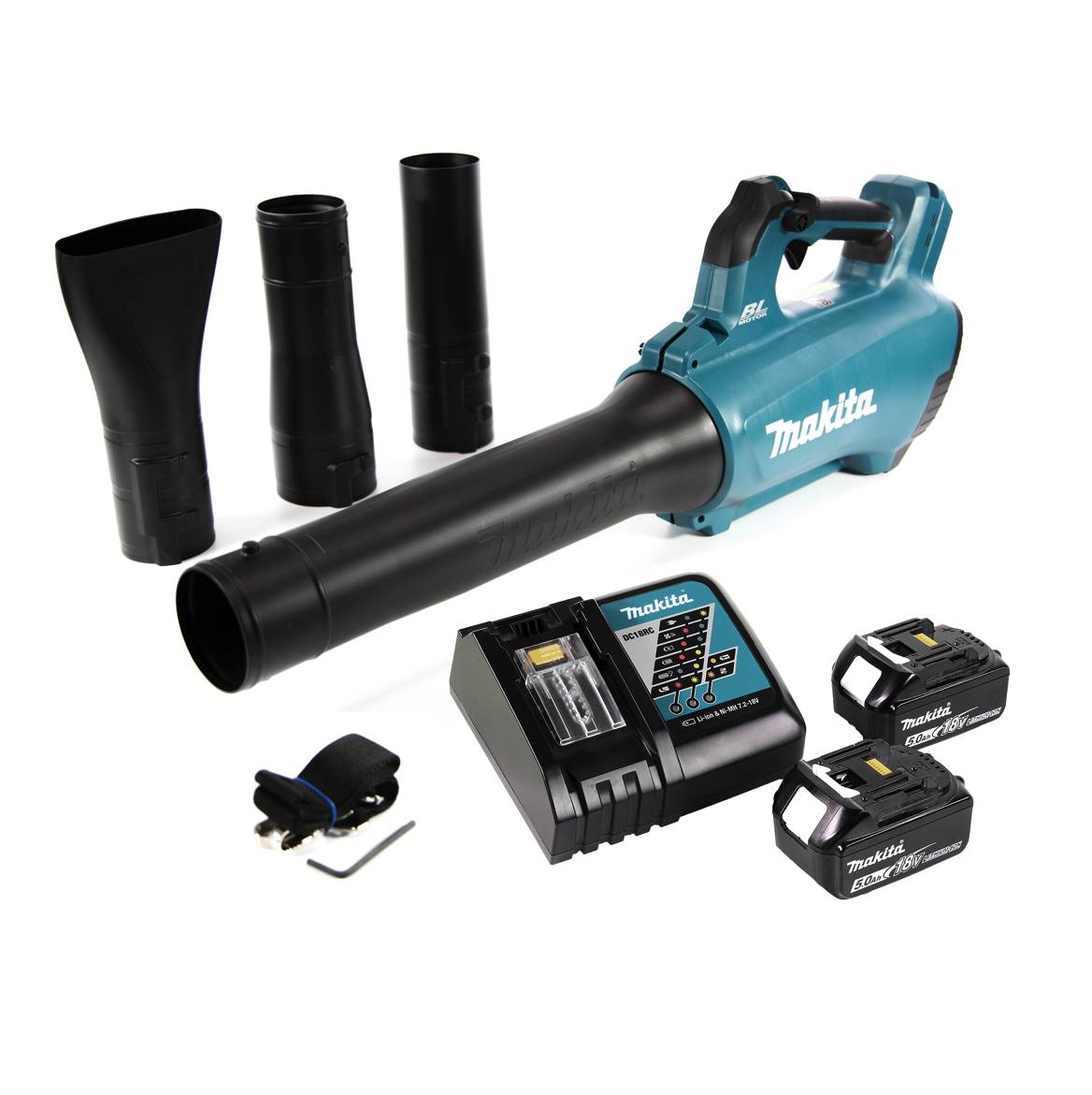 Souffleur 18V LXT -1x5,0 Ah- avec chargeur rapide - MAKITA DUB184RT-1