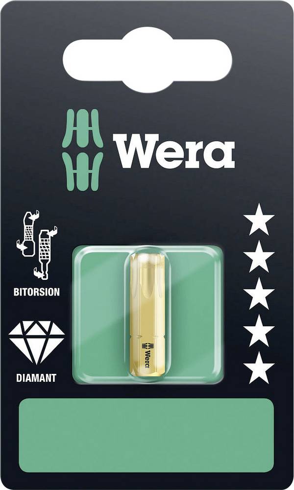 Embout TX TX 40 Wera 05134379001 Acier à outils allié, revêtement diamanté Forme (embouts): D 6.3 1 pc(s)