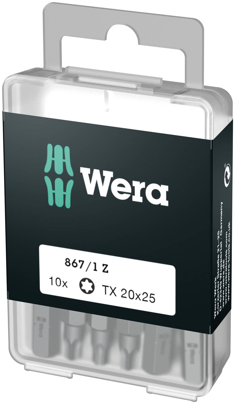 Embout TX TX 10 Wera 05072406001 Acier à outils allié, extra-rigide Forme (embouts): D 6.3 10 pc(s)