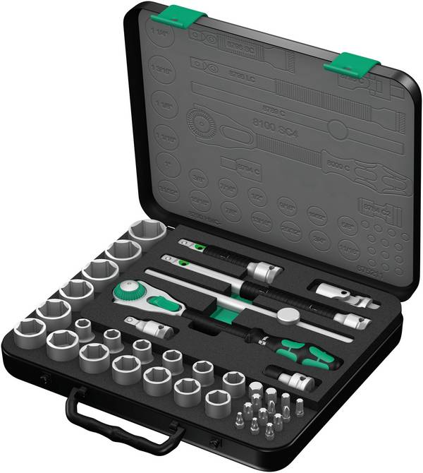 Wera 8100 SC 4 Zyklop Jeu de clés à douille en pouces 1/2" (12.5 mm) 38 pièces 05003647001