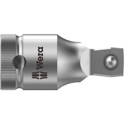 Adaptateur de vis en métal avec marquage 'Wera', forme cylindrique, couleur argent, adapté aux outils de vissage et de bricolage.