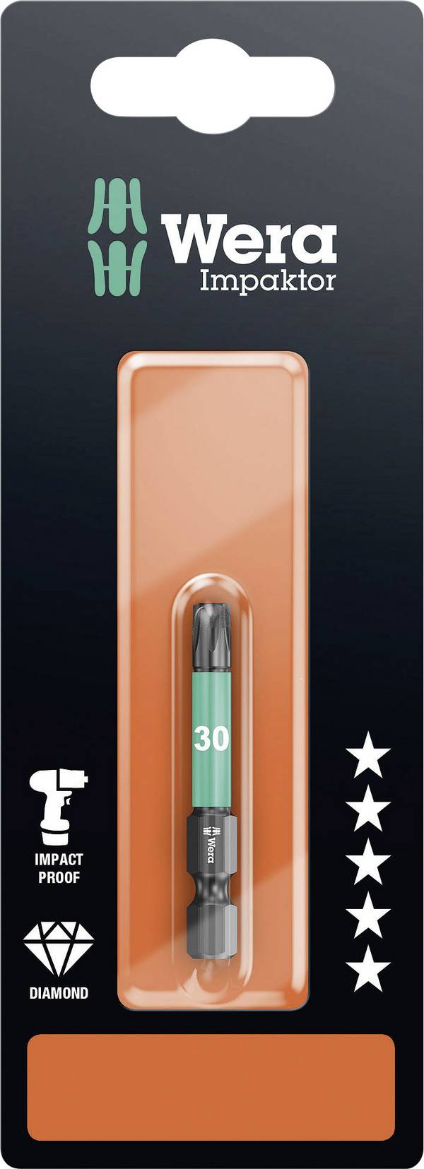 Wera 867/4 IMP DC SB SiS 05073966001 Embout TX TX 30 Acier à outils allié, revêtement diamanté F 6.3 1 pc(s)