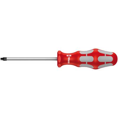 Un tournevis rouge avec une poignée ergonomique, conçu pour les vis à tête cruciforme.