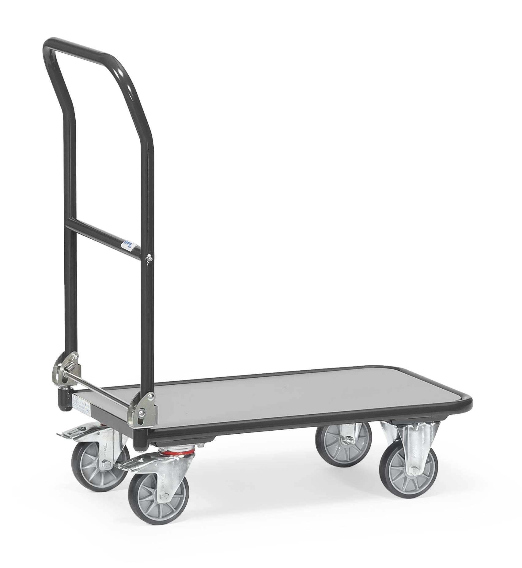 Chariot en tube acier pliable - 720 x 450 mm, Gris RAL 7016-0