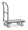 Chariot en tube acier pliable - 720 x 450 mm, Gris RAL 7016