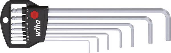 Wiha 01416 6 pans intérieurs Jeu de clés mâles coudées 1.5 mm, 2 mm, 2.5 mm, 3 mm, 4 mm, 5 mm, 6 mm   7 pièces