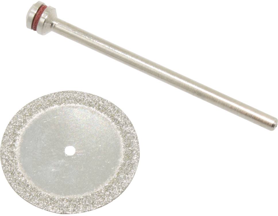 Un embout de coupe rond en métal avec un bord revêtu de diamant et une tige adaptée. Convient pour une coupe précise.
