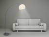 Lampe sur pied E27 Brilliant Vessa 60 W avec interrupteur chrome, blanc