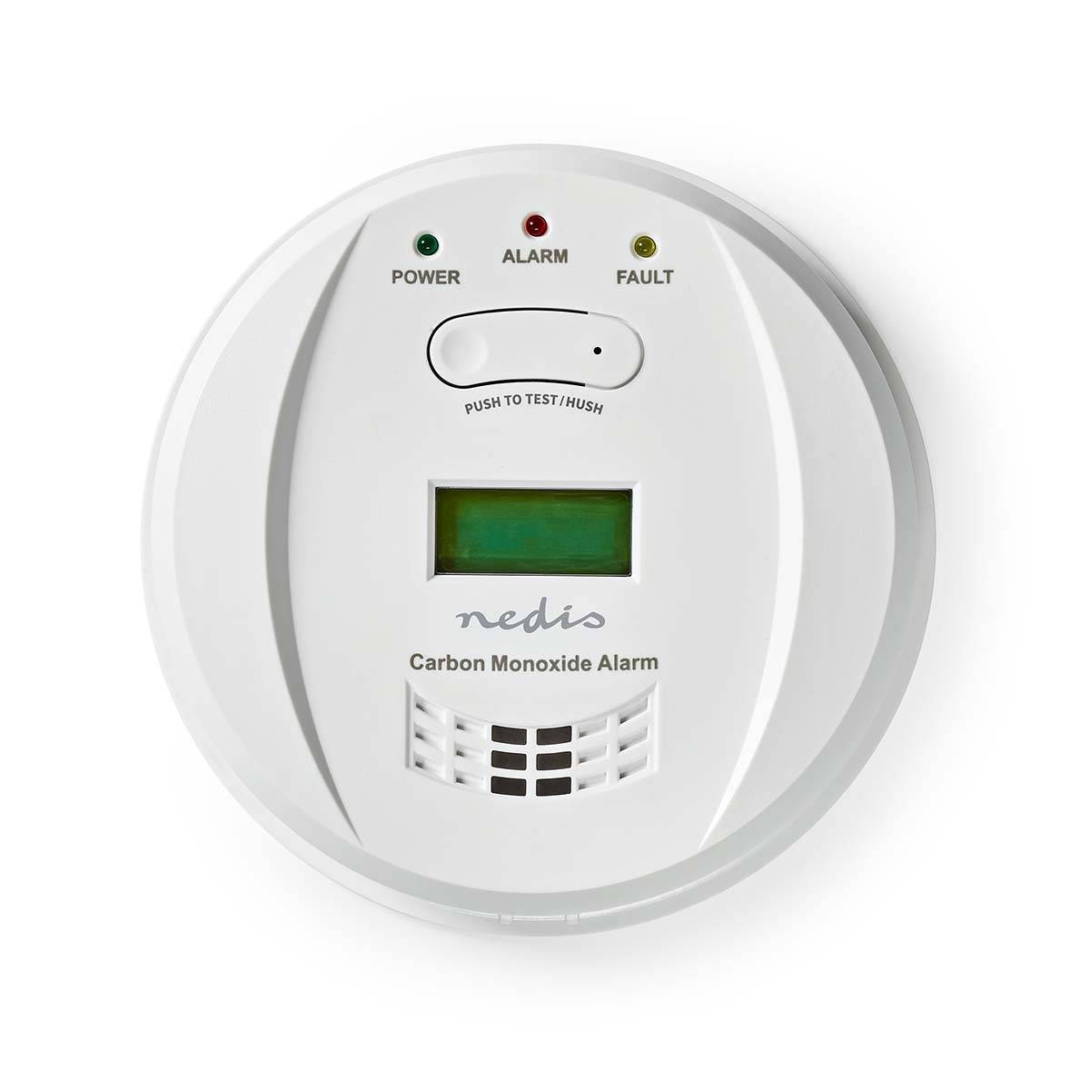 Détecteur de Monoxyde de Carbone avec Alarme 85dB et Écran LCD Bouton Test Hush-0