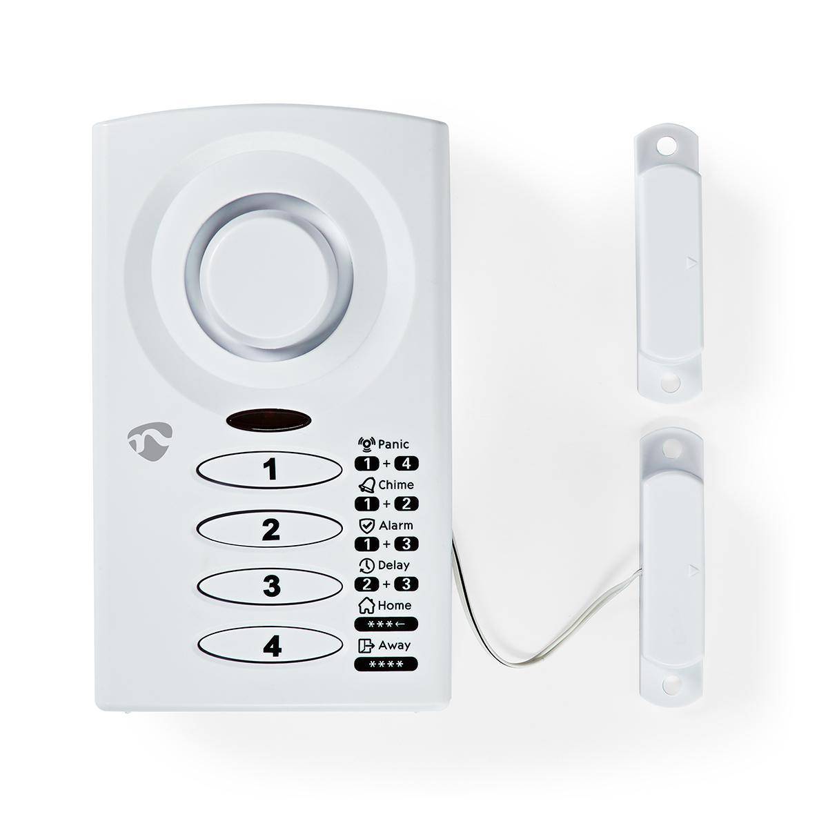 Alarme de Porte et de Fenêtre avec Clavier Sirène 85 dB Capteur Magnétique-1