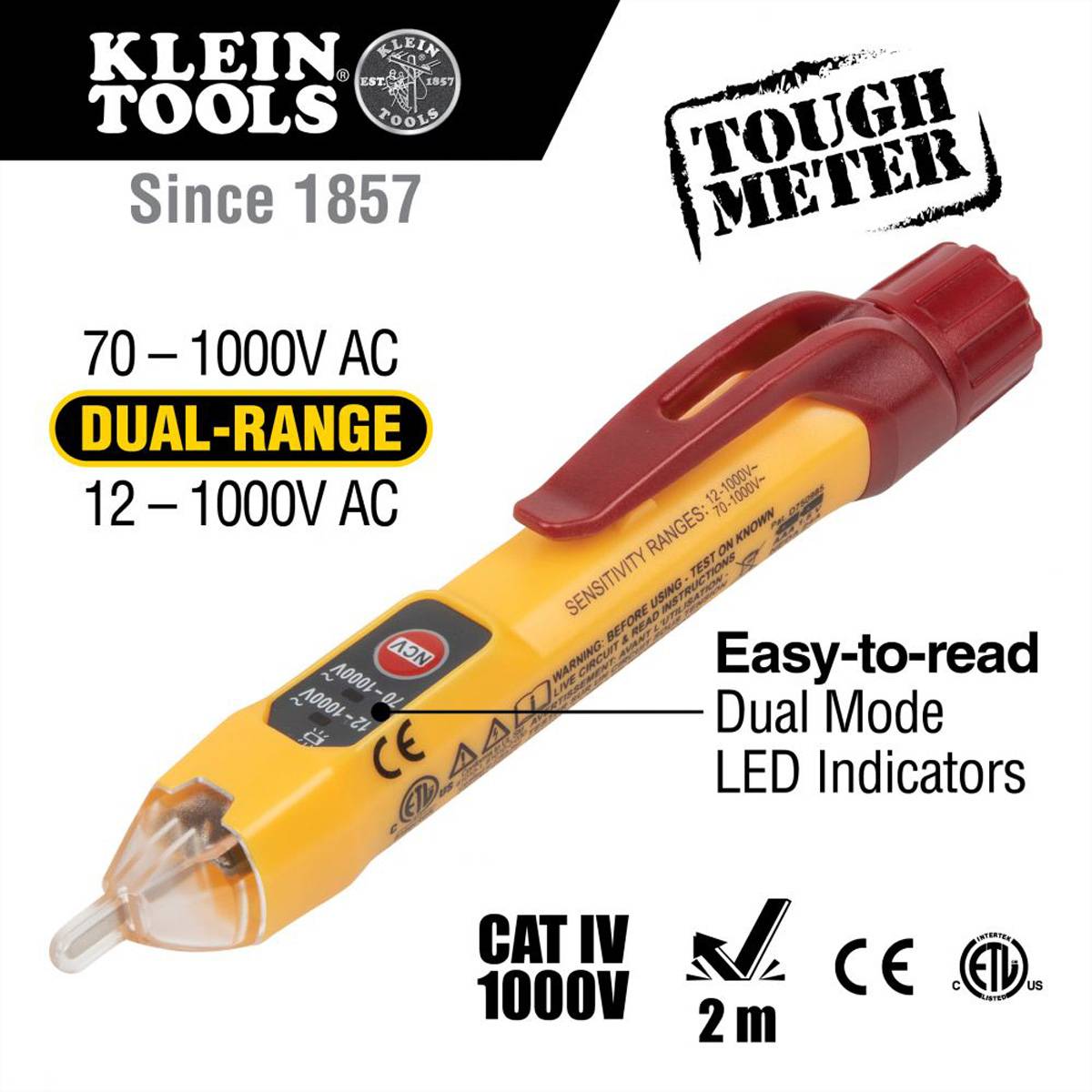 Détecteur de tension sans contact Klein Tools NCVT-2P-1