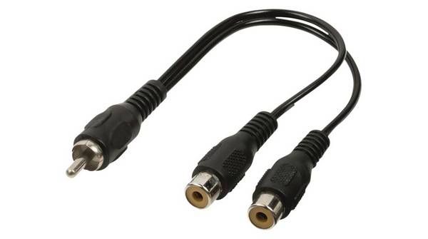 Câble Subwoofer RCA 0.20m Mâle vers 2xRCA Femelle Connexion Stable