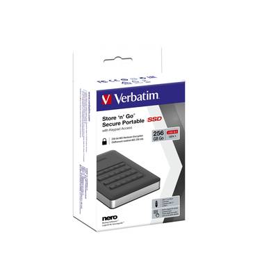 Verbatim Store 'n' Go Secure Portable SSD 256 GB Disque dur externe SSD USB 3.2 (2è gén.) (USB 3.1) noir  53402