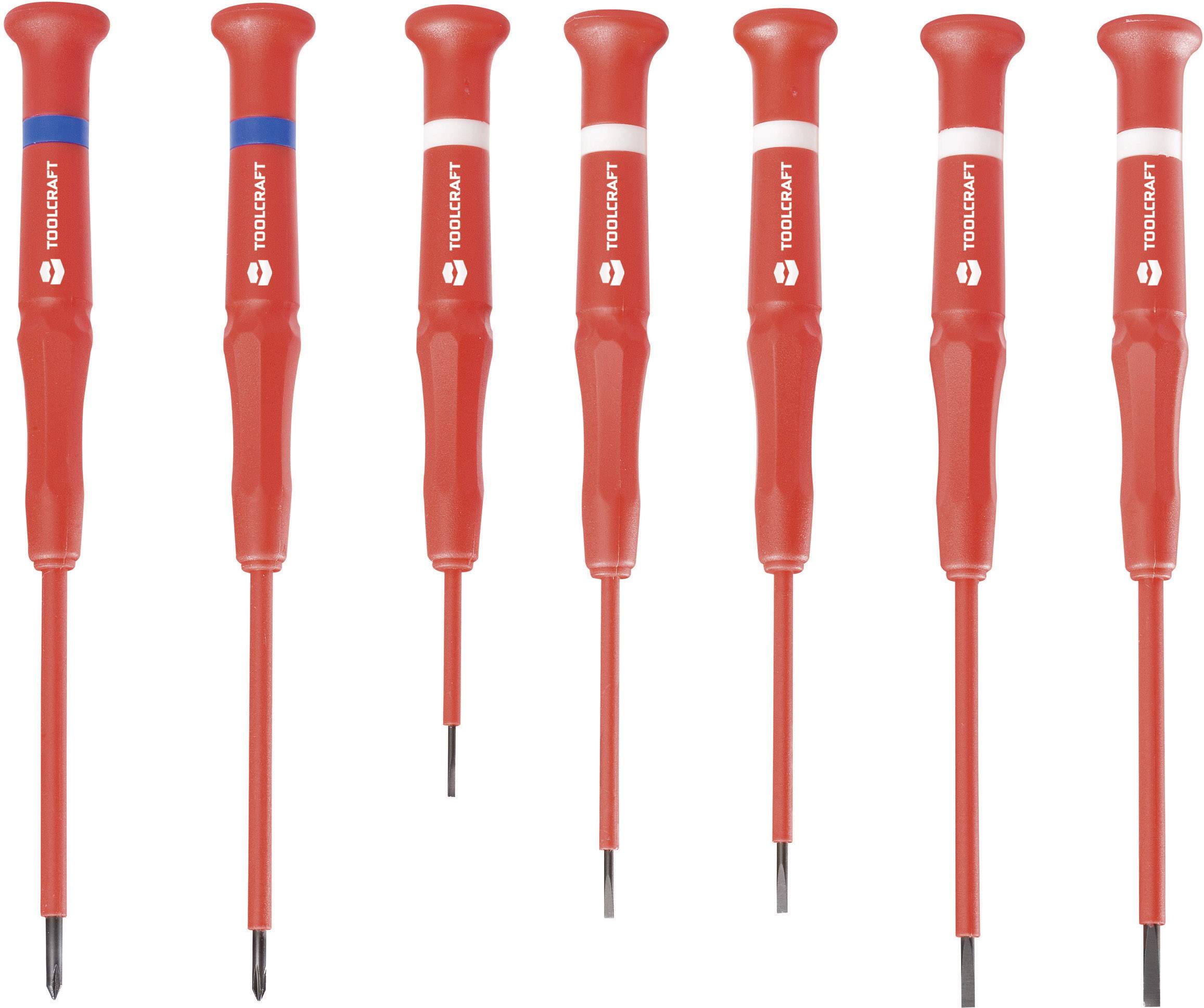 Jeu de tournevis TOOLCRAFT VDE 7 pièces vis à fente, cruciforme Phillips