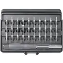 TOOLCRAFT 820935 Jeu d'embouts 31 pièces vis à fente, cruciforme Phillips, vis Pozidriv, 6 pans intérieurs, TORX® intéri