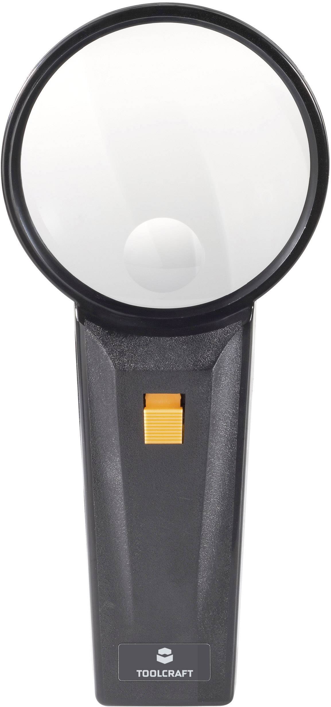 TOOLCRAFT 821031 821031 Loupe à main avec éclairage LED Grossissement: 2 x, 4 x Lentille: (Ø) 75 mm