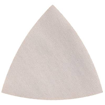 Une feuille de papier de verre triangulaire, adaptée aux outils de ponçage manuels, avec un grain fin pour des effets de surface lisses.