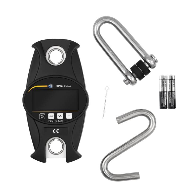 PCE Instruments Crochet peseur PCE-HS 200N Plage de pesée (max.) 200 kg Lisibilité 50 g à pile(s) noir-10